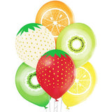 11" Fruits Latex Balloons (Pack 6) Uninflated