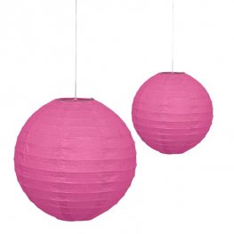 10" Hot Pink Paper Lantern