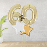 Age 60 White Gold Double Number Display