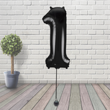 Large Black Number 1 Balloon