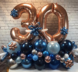 Floor Standing Double Number Marquee - Rose Gold Numbers