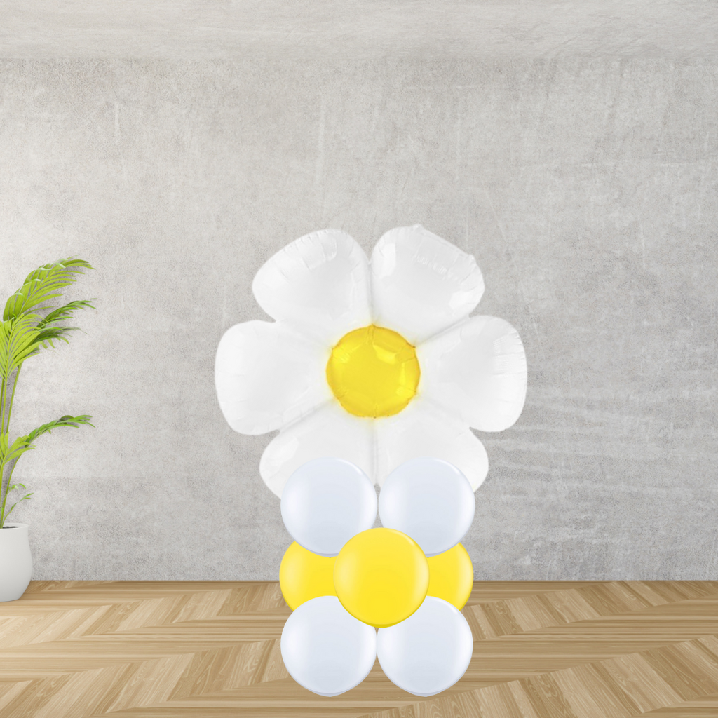 Floor Standing Daisy Flower Large Balloon Stack