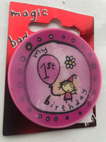 Small Badge - Age 1 Pink
