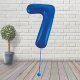 Large Blue Number 7 Balloon