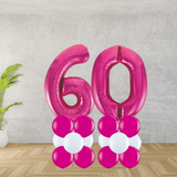 Floor Standing Pink Number Age 60 Stacks