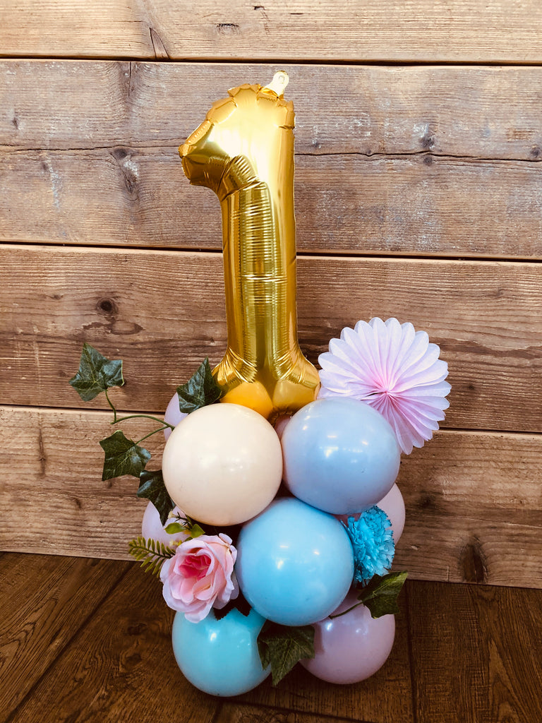 Table Top Single Number Tower - Chalk Pastel Colours