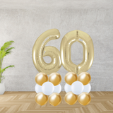 Floor Standing Gold Number Age 60 Stacks