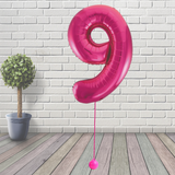 Large Pink Number 9 Balloon