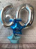 Large Silver Double Number Display