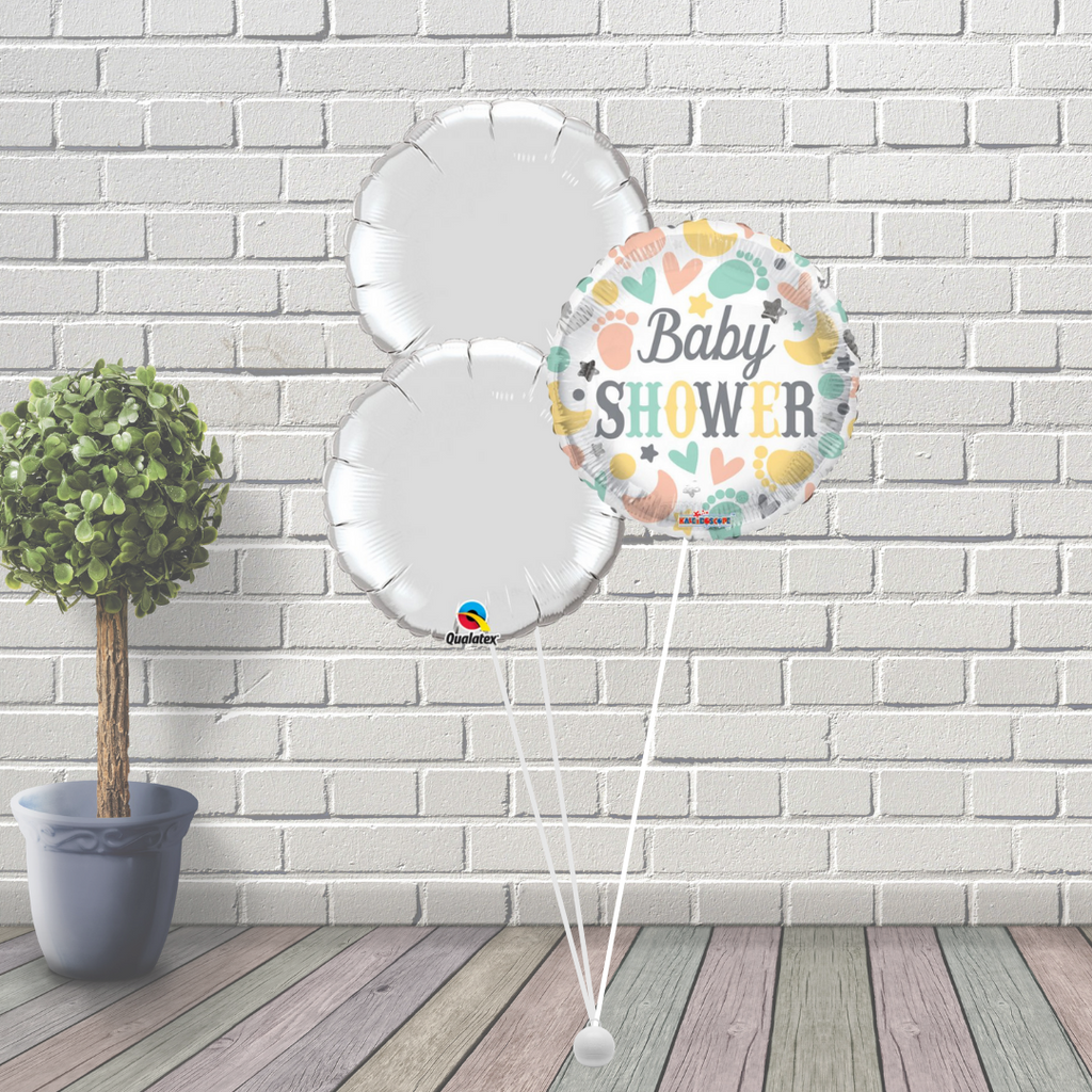 Baby shower pastel balloon shower