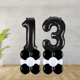 Floor Standing Black Number Age 13 Stacks