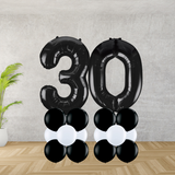 Floor Standing Black Number Age 30 Stacks