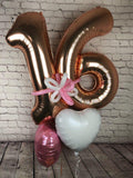 Large Rose Gold Double Number Display