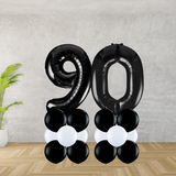 Floor Standing Black Number Age 90 Stacks