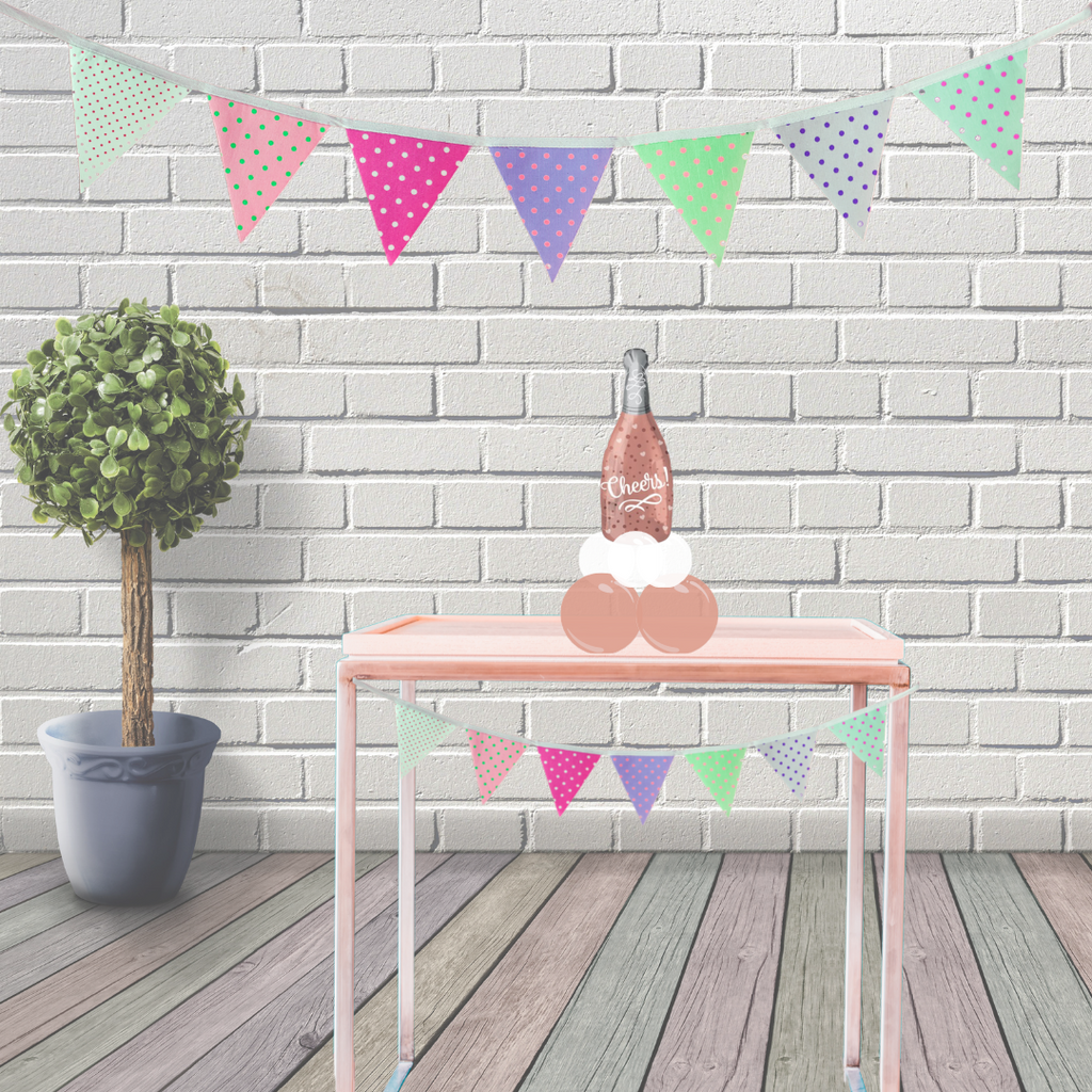 Mini Champagne Bottle Balloon Table Display