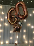 Large Rose Gold Double Number Display