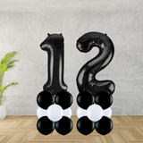 Floor Standing Black Number Age 12 Stacks