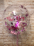 Clear Bubble Balloon With Confetti - Large Size