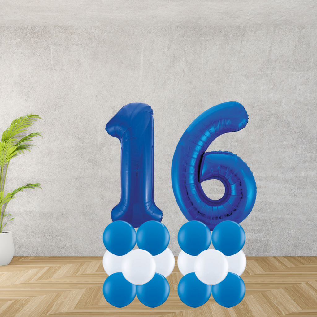 Floor Standing Blue Number Age 16 Stacks