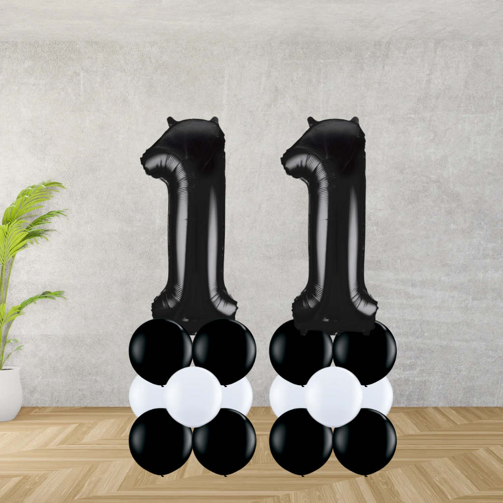 Floor Standing Black Number Age 11 Stacks