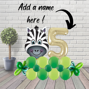 Floor Standing Zebra Balloon Marquee