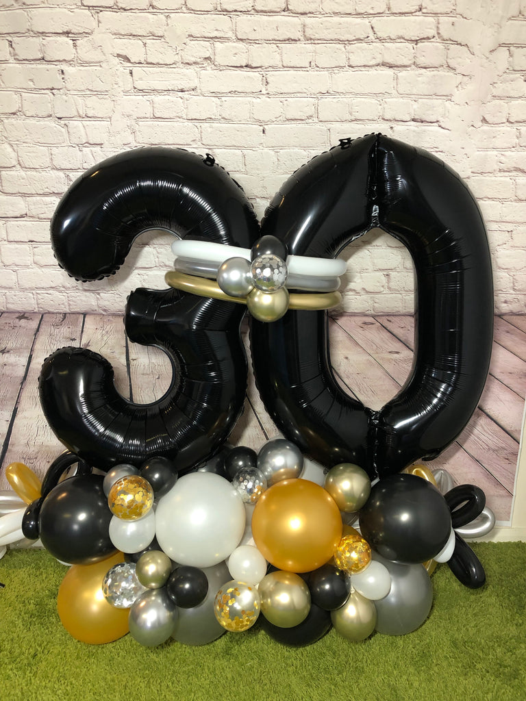 Floor Standing Double Number Marquee - Black numbers