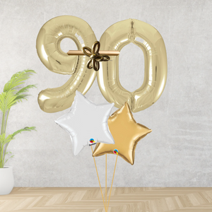 Age 90 Large Gold Double Number Display