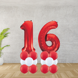 Floor Standing Red Number Age 16 Stacks