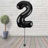 Large Black Number 2 Balloon