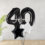 Age 40 Black Double Number Display