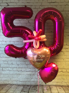 Large Pink Double Number Display