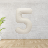 Large Nude Matt Number 5 Balloon