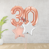 Age 30 Large Rose Gold Double Number Display