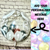 Balloons and Streamers Pattern Clear Bubble