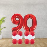 Floor Standing Red Number Age 90 Stacks
