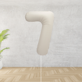 Large Nude Matt Number 7 Balloon
