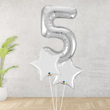 Large Silver Number 5 Bouquet