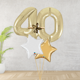 Age 40 Large Gold Double Number Display