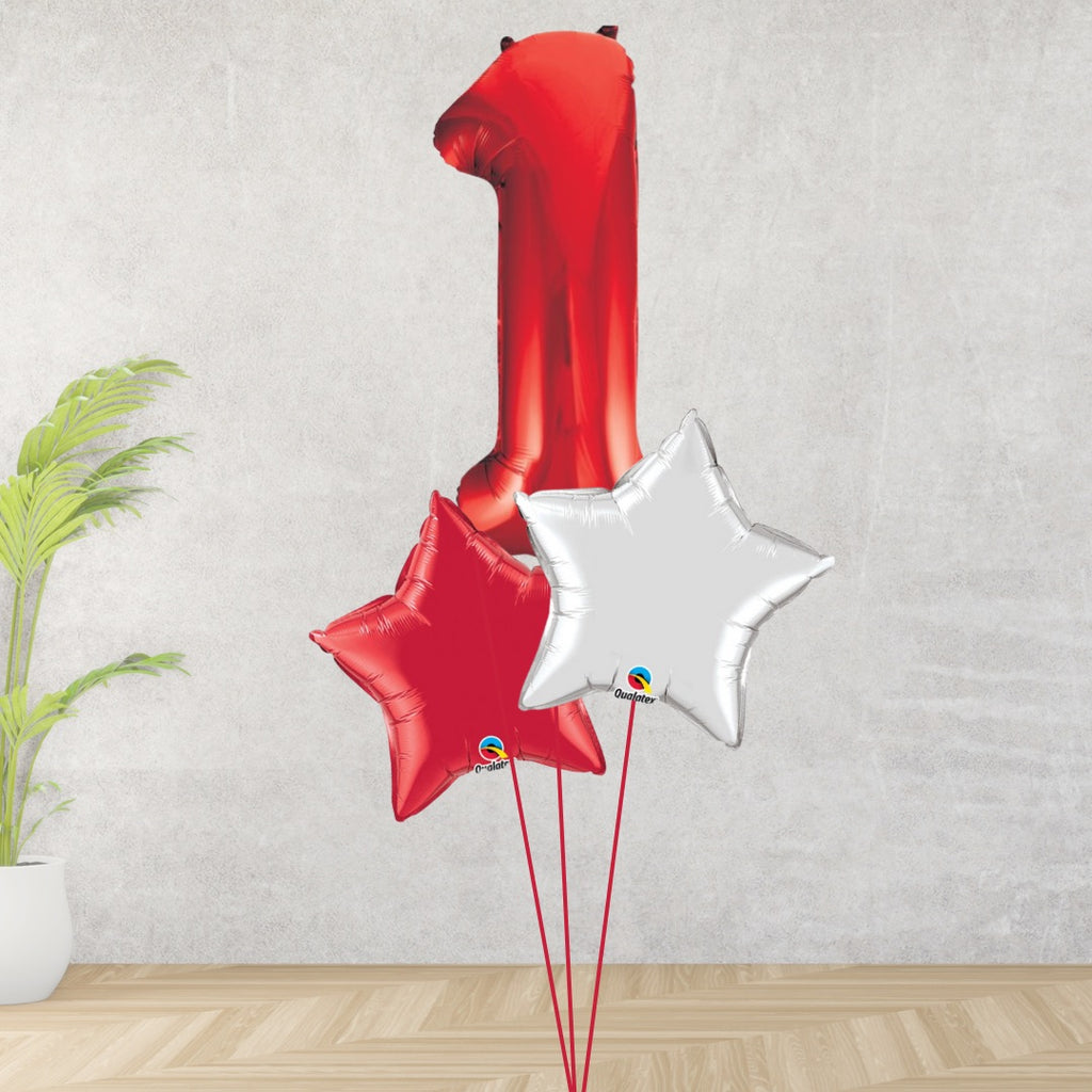 Large Red Number 1 Bouquet