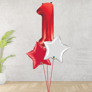 Large Red Number 1 Bouquet