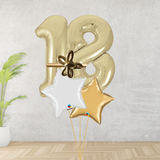 Age 18 Large Gold Double Number Display