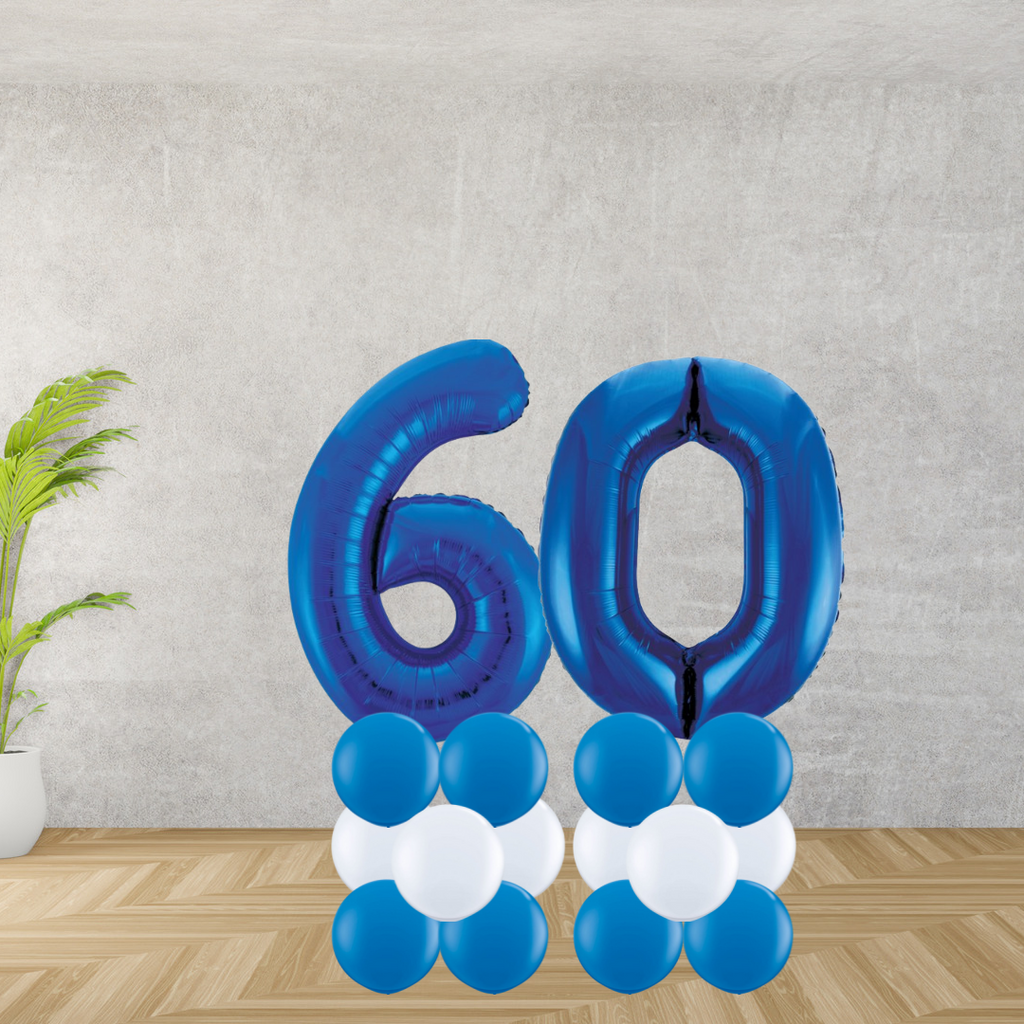 Floor Standing Blue Number Age 60 Stacks