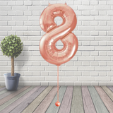 Large Rose Gold Number 8 Balloon