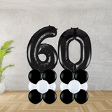 Floor Standing Black Number Age 60 Stacks