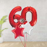 Age 60 Red Double Number Display