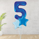 Large Blue Number 5 Bouquet