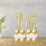 Floor Standing Gold Number Age 16 Stacks