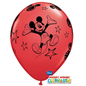 11" Mickey Mouse Latex Balloons (Pack 6) Uninflated