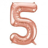 Large Rose Gold Number 5 Balloon