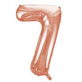 Large Rose Gold Number 7 Balloon